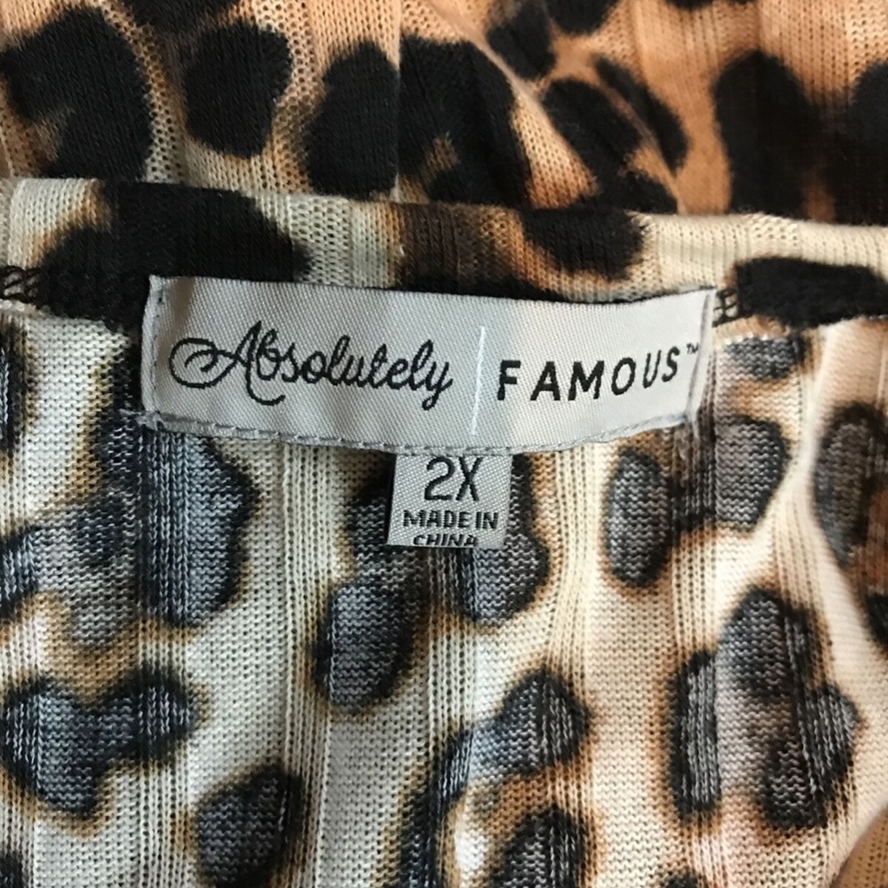 Absolutely Famous animal print open front - womens - Picture 3 of 5